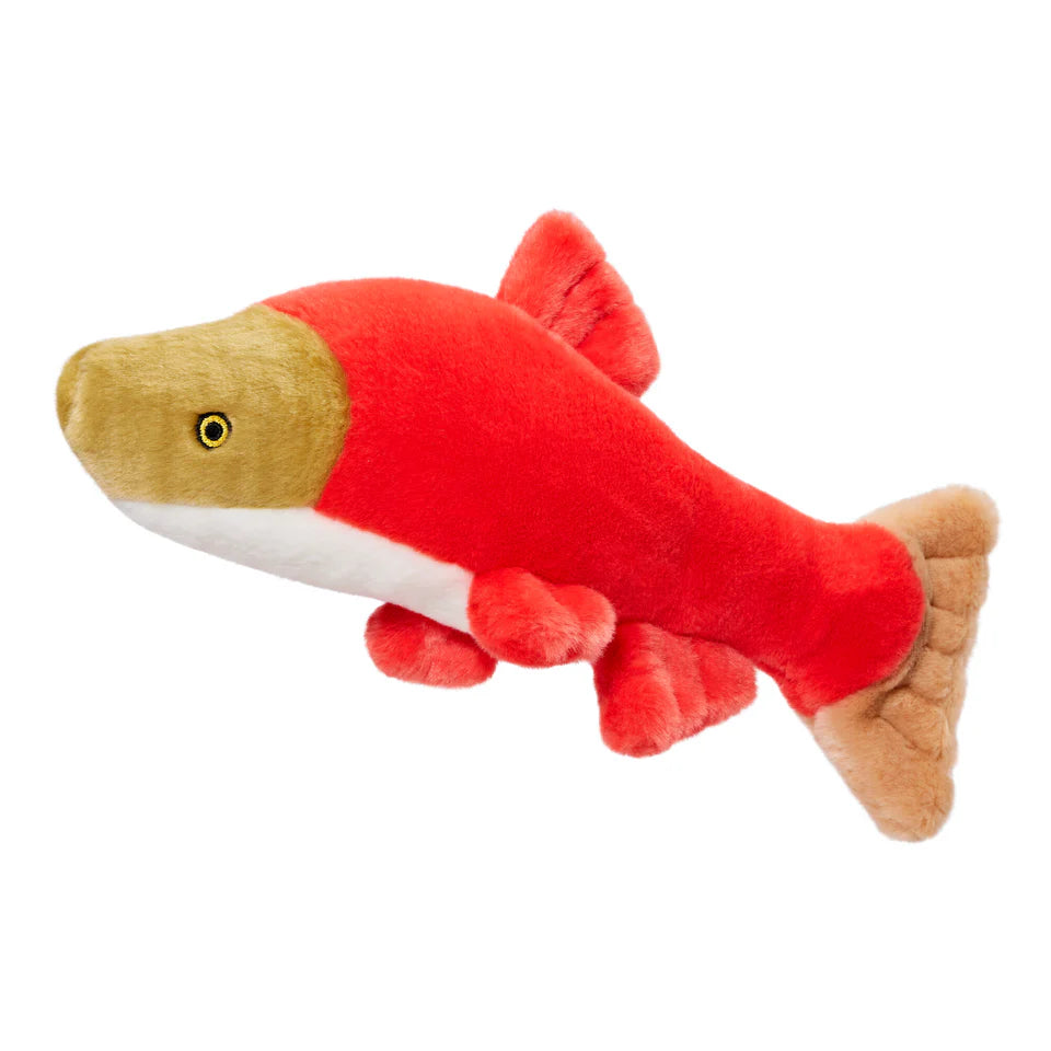 Fluff & Tuff Dog Toy Cedar Salmon