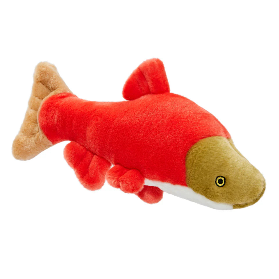 Fluff & Tuff Dog Toy Cedar Salmon