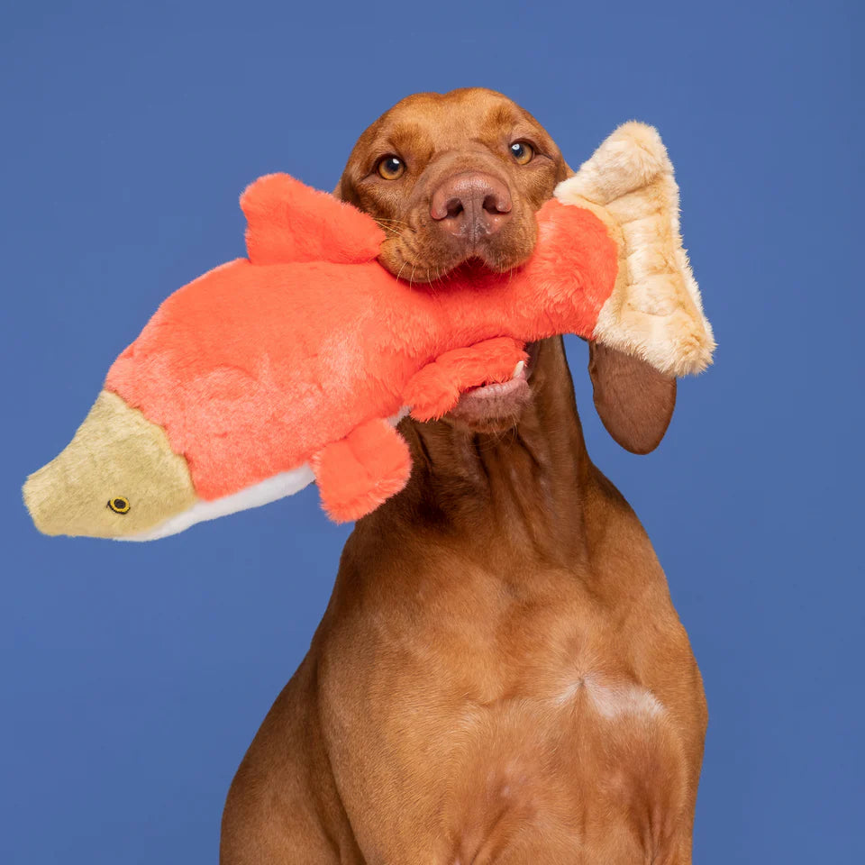 Fluff & Tuff Dog Toy Cedar Salmon