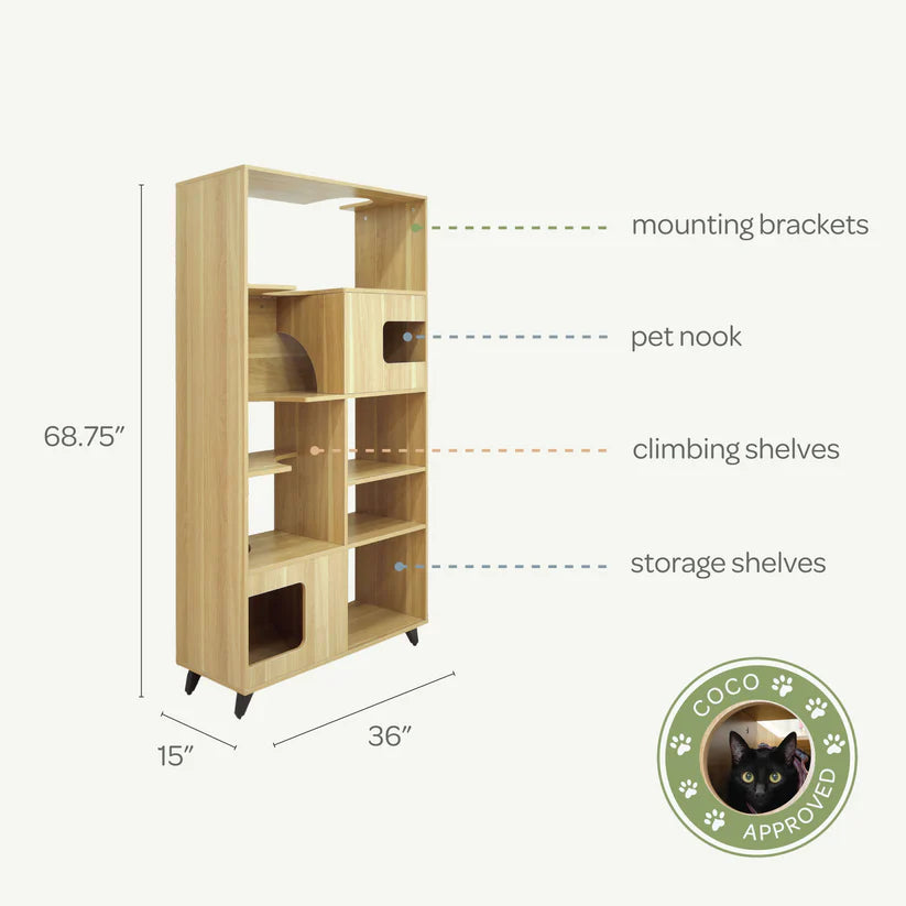 4 Cats & Dogs Clifford Cat Tree Book Shelf *SPECIAL ORDER*