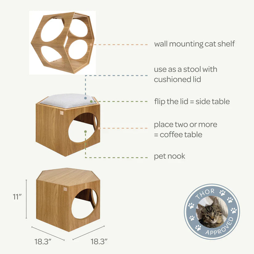 4 Cats & Dogs Suki Stool & Shelf *SPECIAL ORDER*