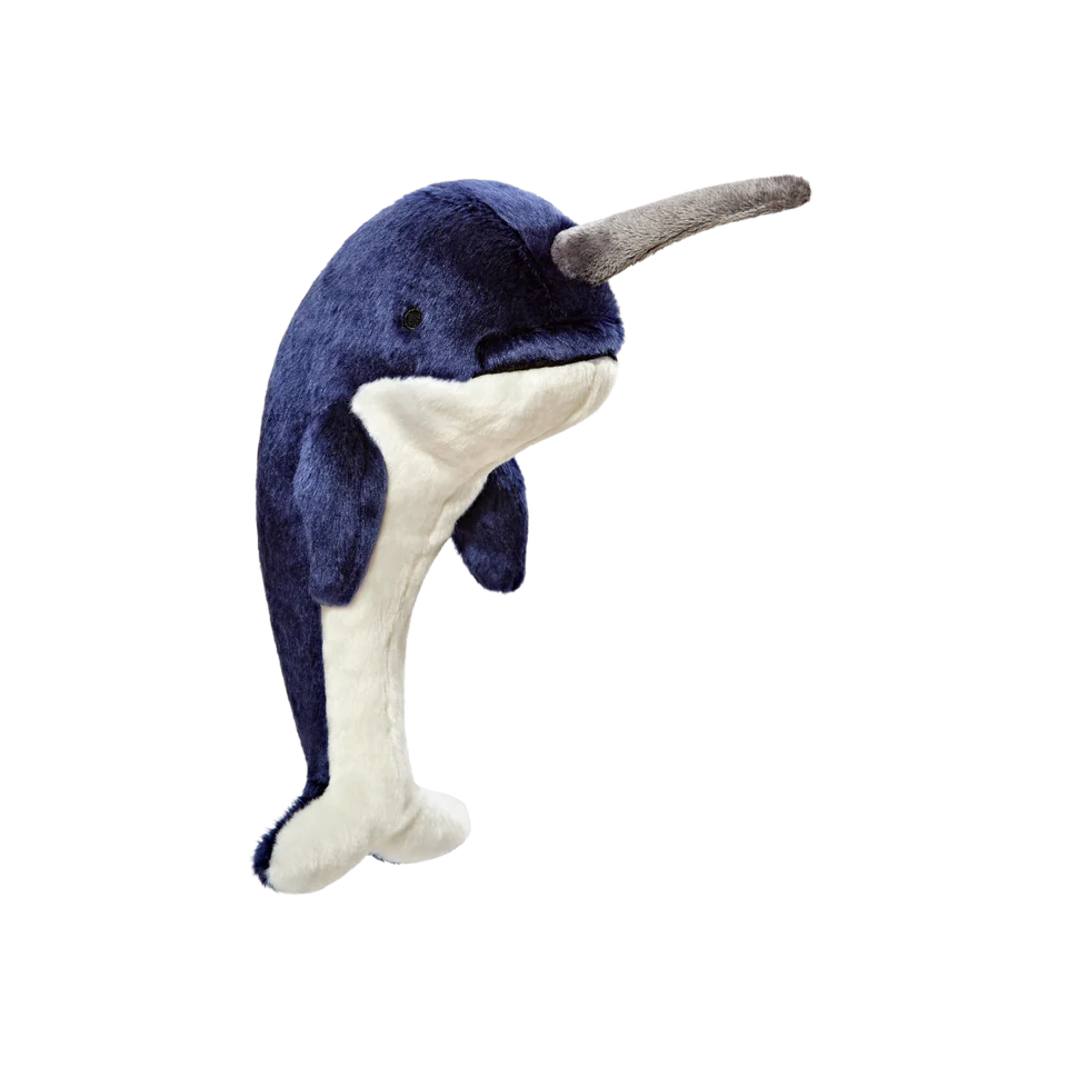 Fluff & Tuff Dog Toy Bleu Narwhal
