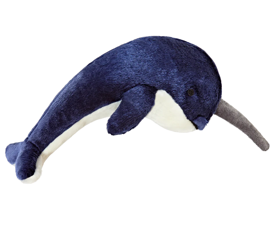 Fluff & Tuff Dog Toy Bleu Narwhal