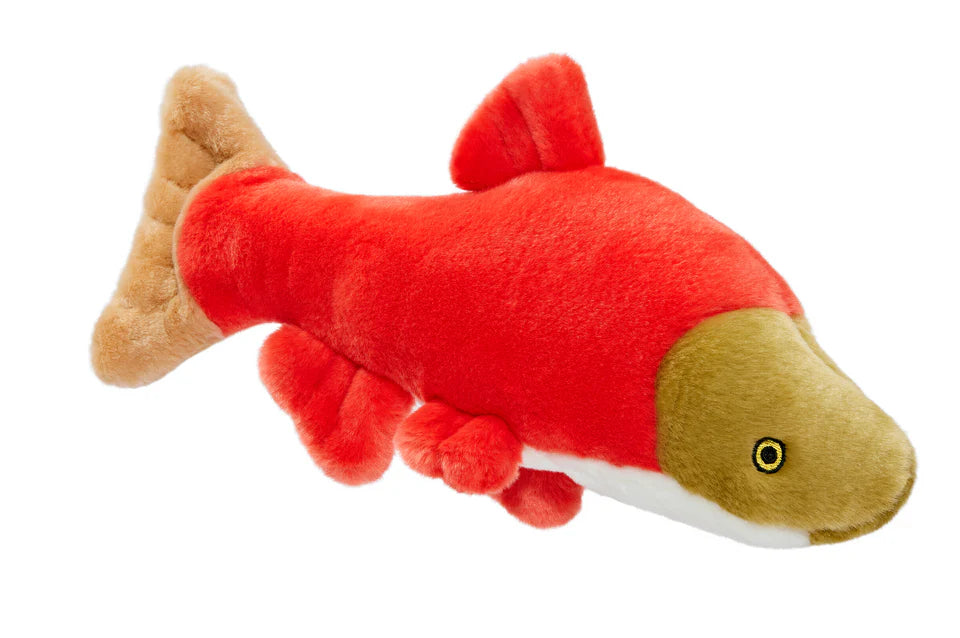 Fluff & Tuff Dog Toy Cedar Salmon