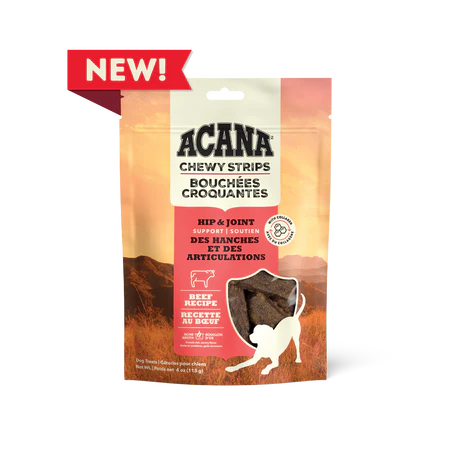Acana Dog Treat Chewy Strips Hip & Joint Beef