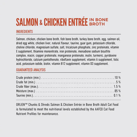 Orijen Cat Can Chunks & Shreds Salmon & Chicken