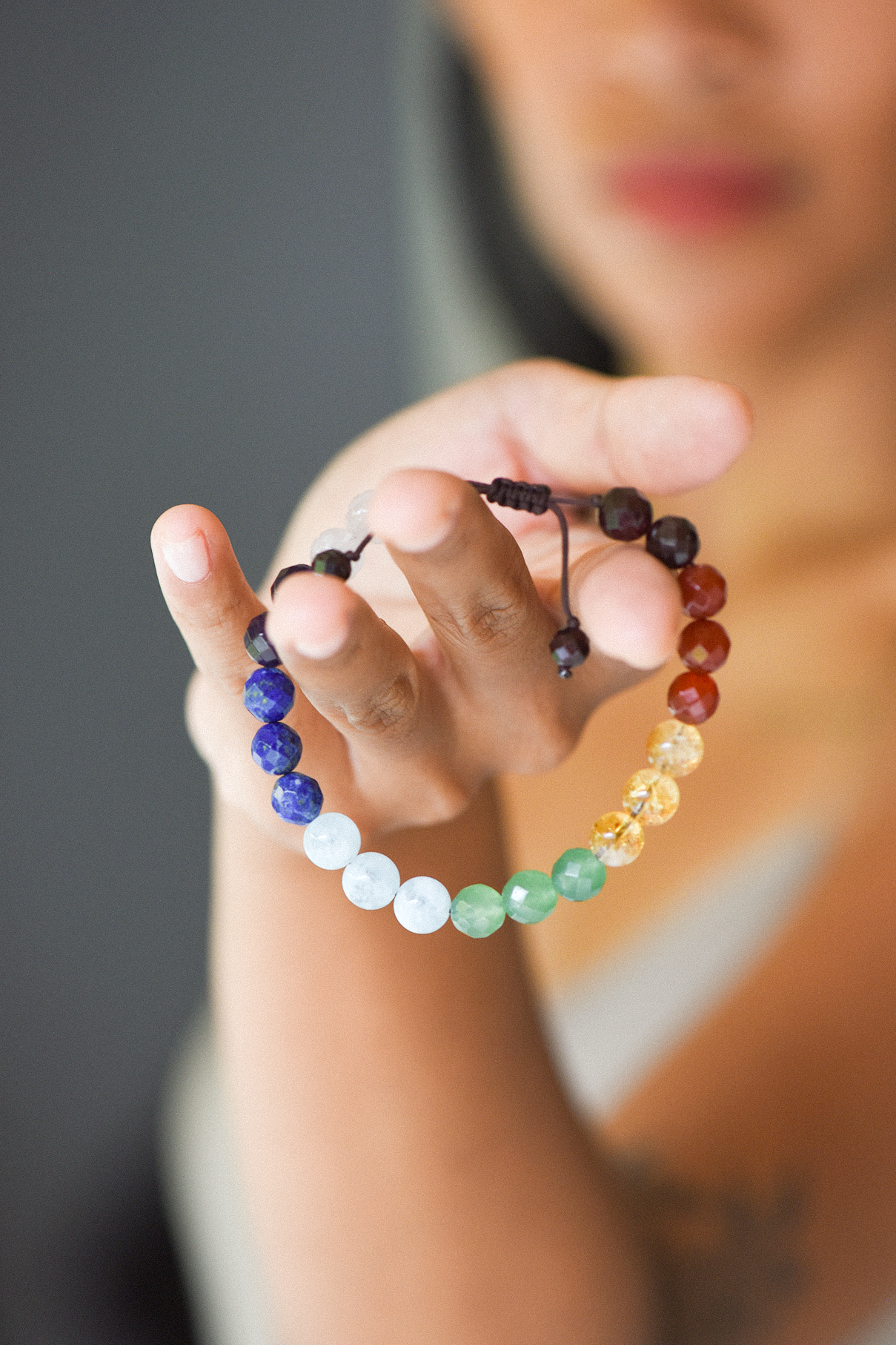 Seven Chakra String Bracelet 8mm