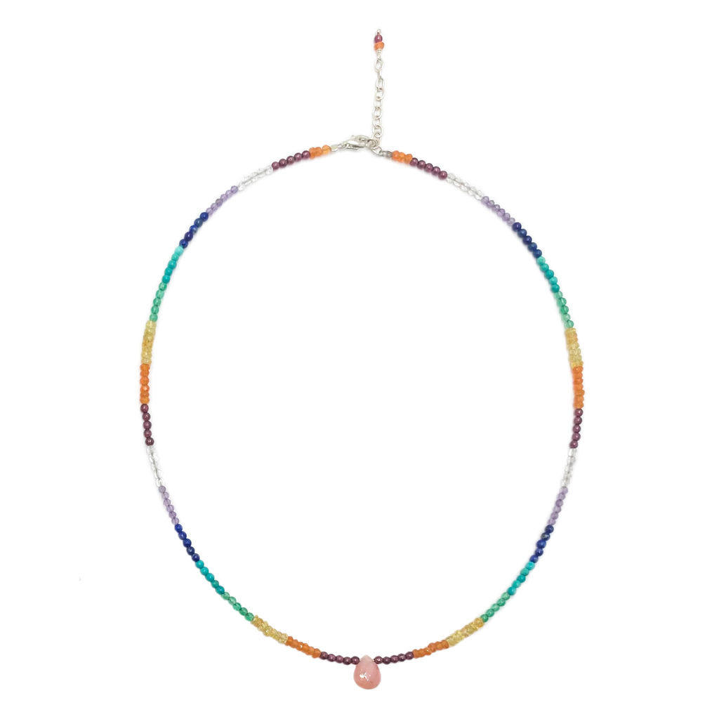 Seven Chakra 2mm Short Necklace