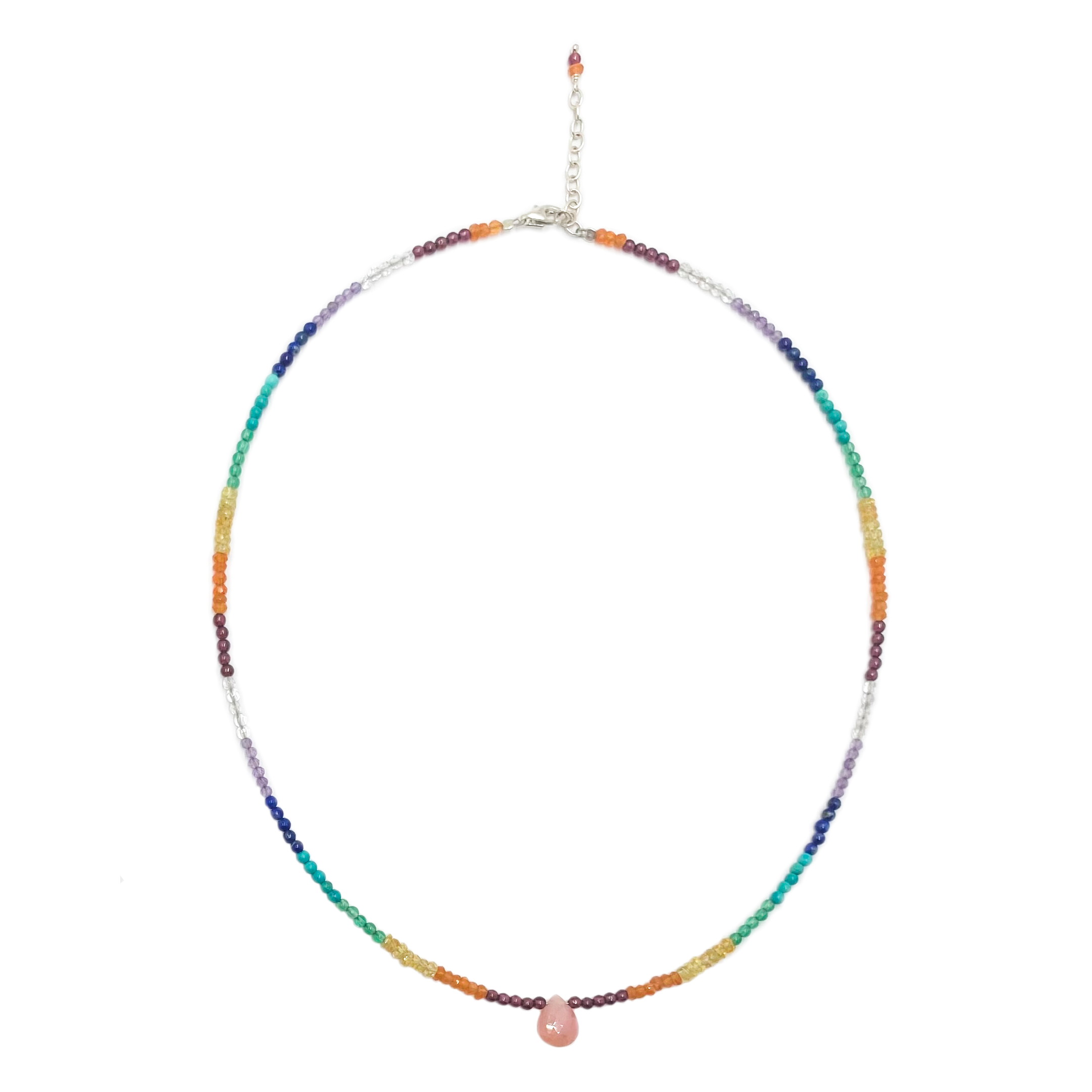 Seven Chakra 2mm Short Necklace