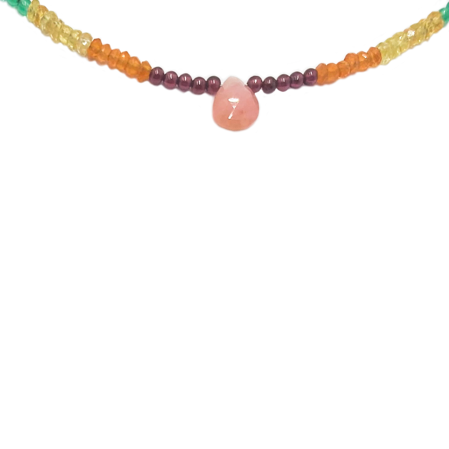 Seven Chakra 2mm Short Necklace