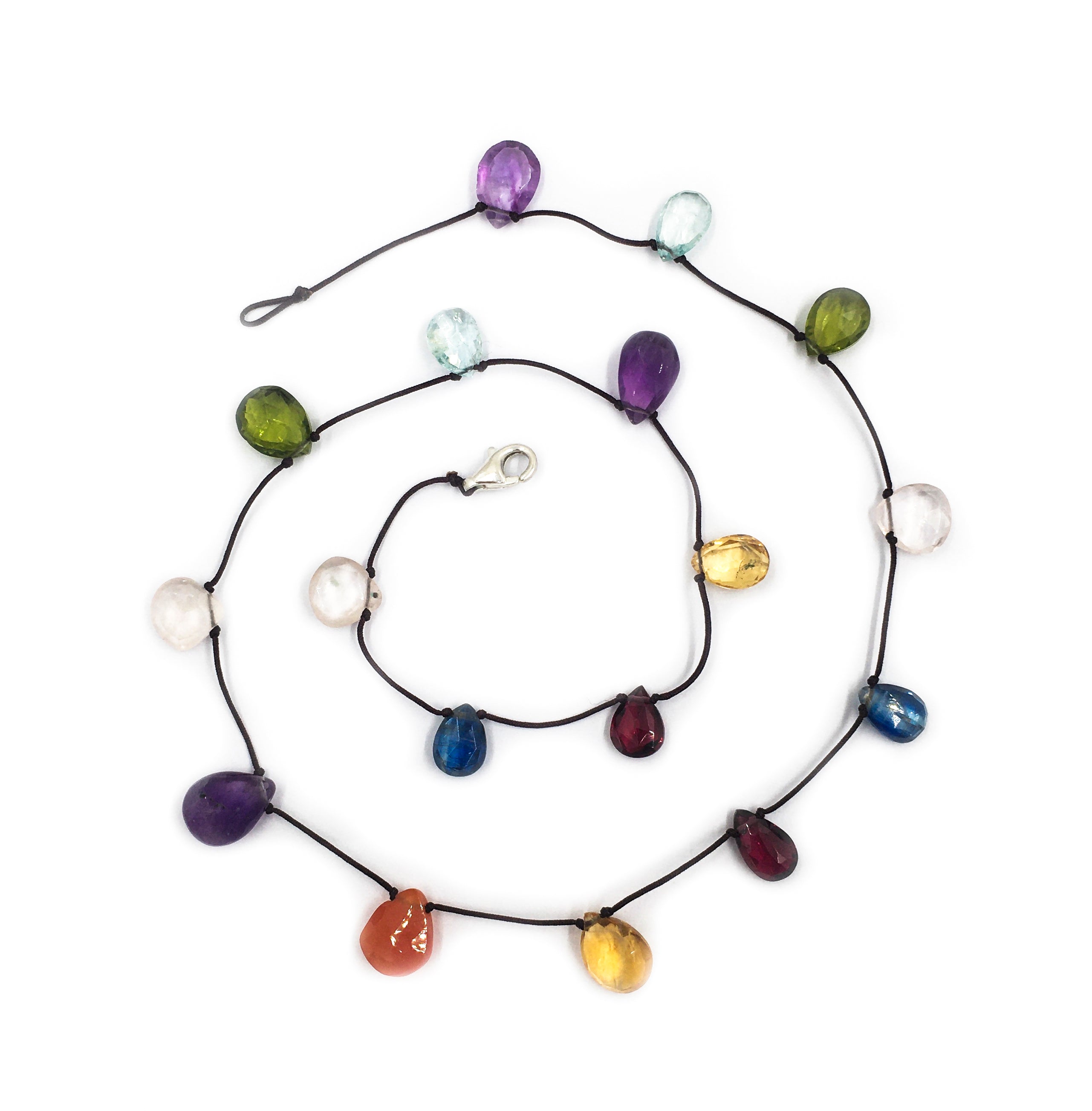 Seven Chakra Drops String Necklace