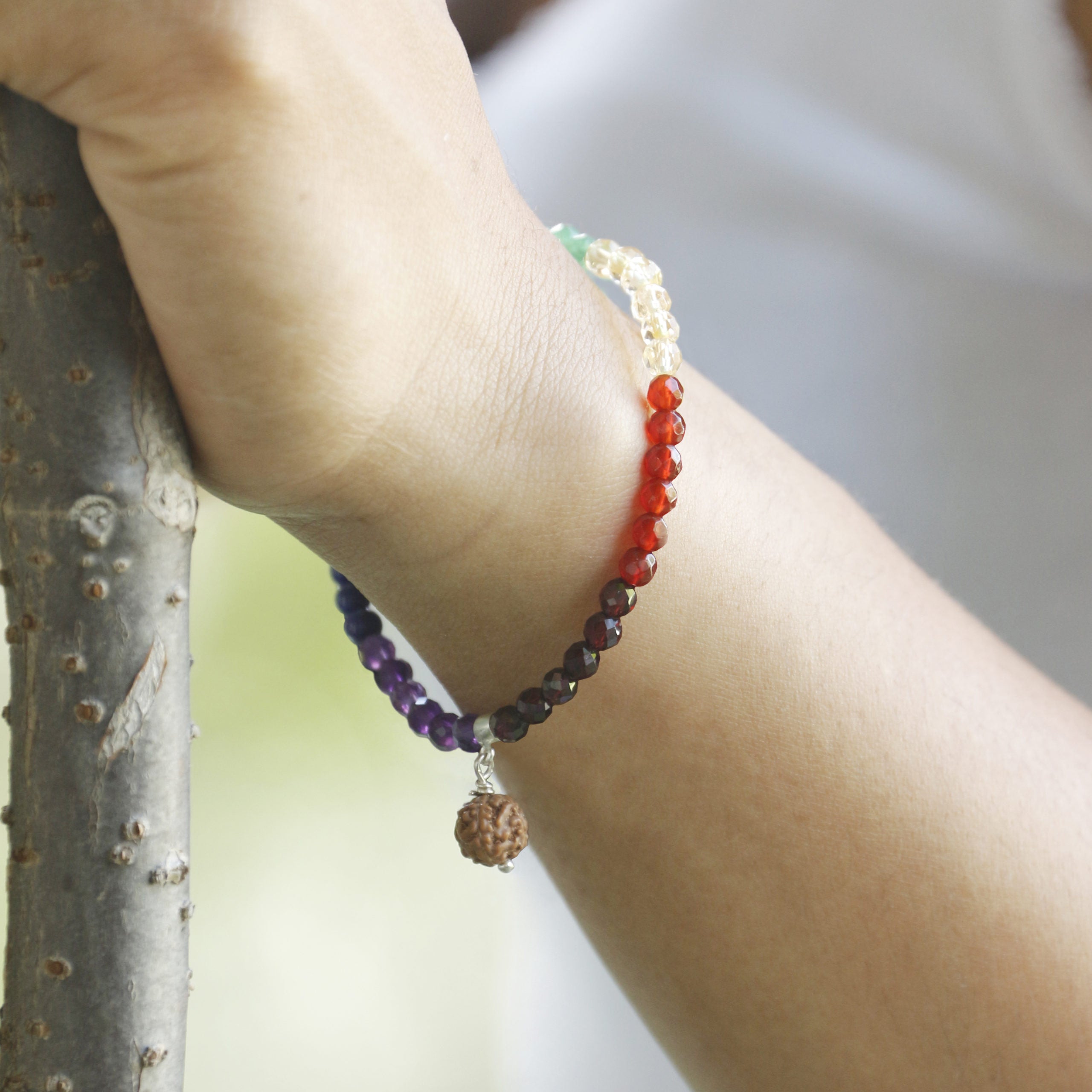Seven Chakra Elastic Bracelet 4mm