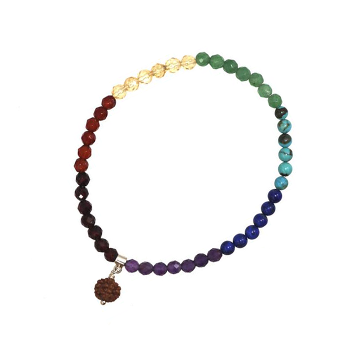 Seven Chakra Elastic Bracelet 4mm