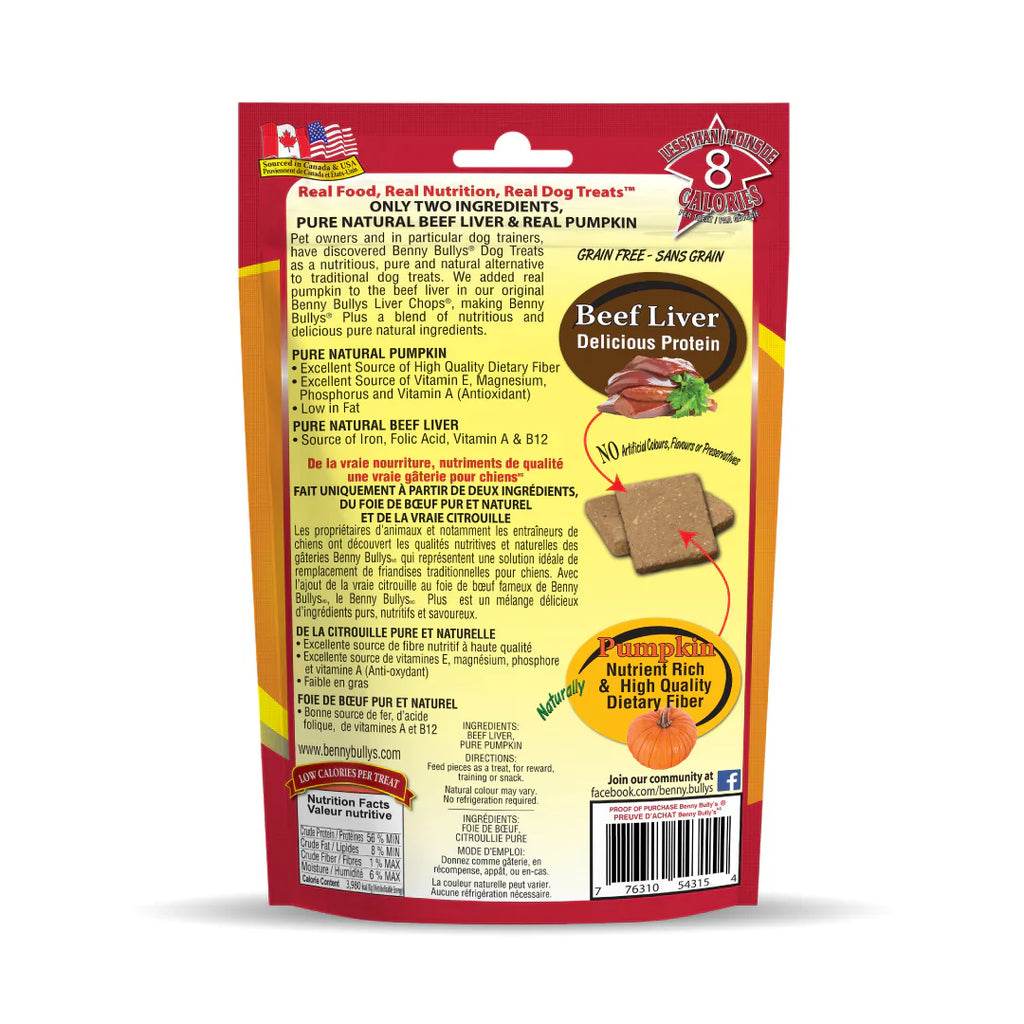 Benny Bully's Beef Liver Plus Pumpkin FINAL SALE KOR DL ***